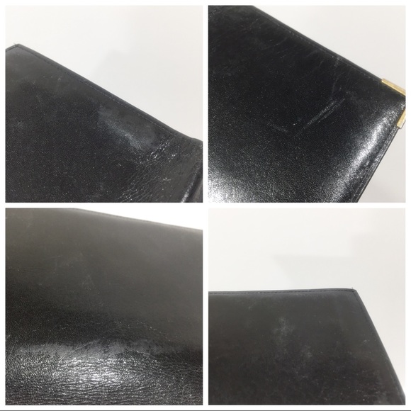 Celine carriage logo black leather large vintage bifold wallet - Picture 5 of 11